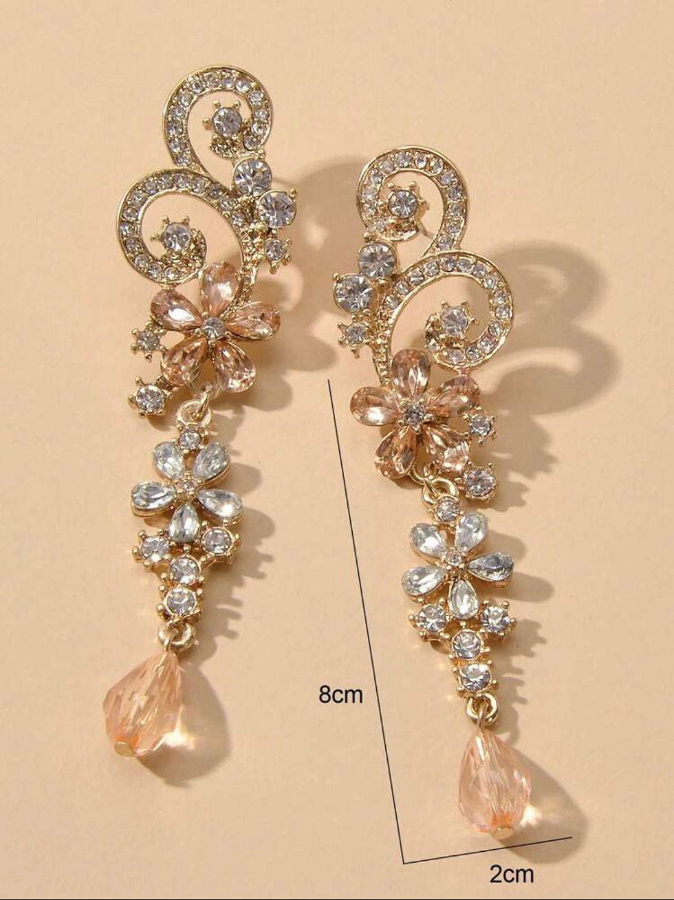 Thumbnail: Rhinestone Drop Earrings