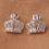 Thumbnail: Rhinestone Crown Stud Earrings