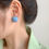 Thumbnail: Blue Round Stud Earrings