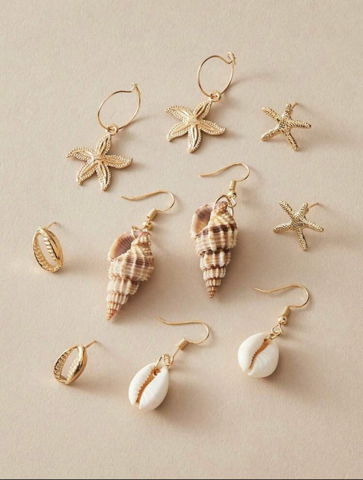 Starfish & Shell Earrings