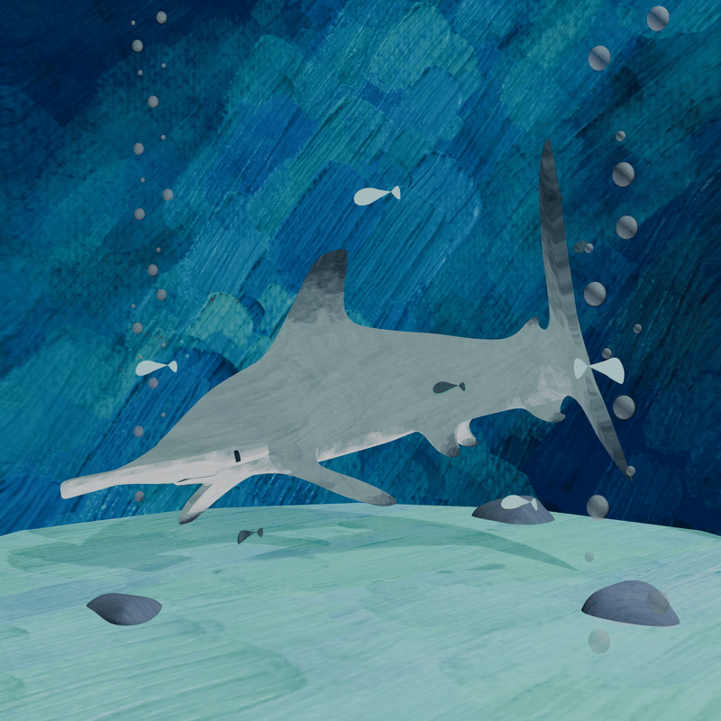 [106|🎞️] 3D Scalloped Hammerhead Shark :)