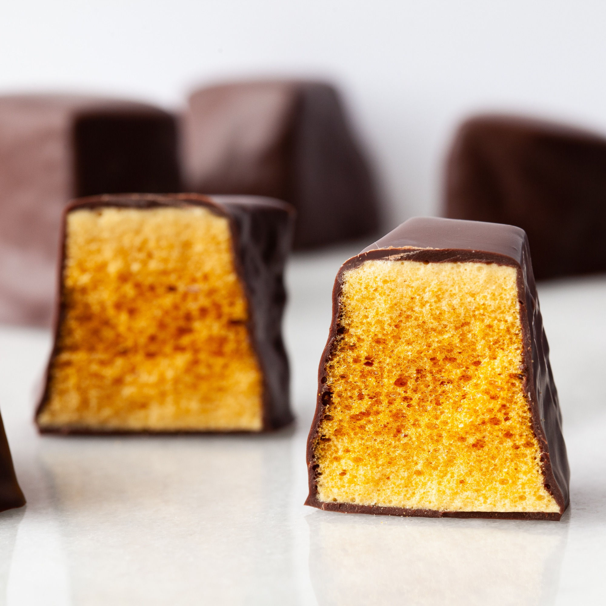 Dark Chocolate Covered Sponge Toffee