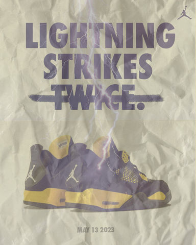 Air Jordan 4 Thunder Release Poster