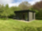 Garden Room in Reach, Cambridgeshire with Cedral Cladding in Forest Grey