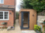 Garden office pod in Royston, Hertfordshire