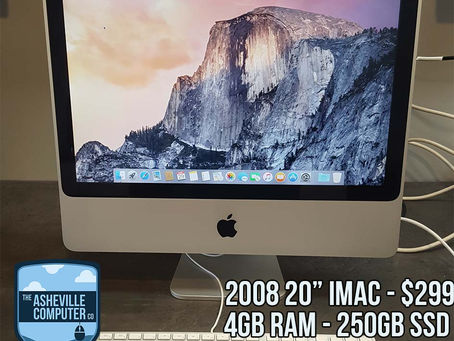 SOLD – 20″ iMac For Sale – 250GB SSD HD and 4GB RAM – El Capitan