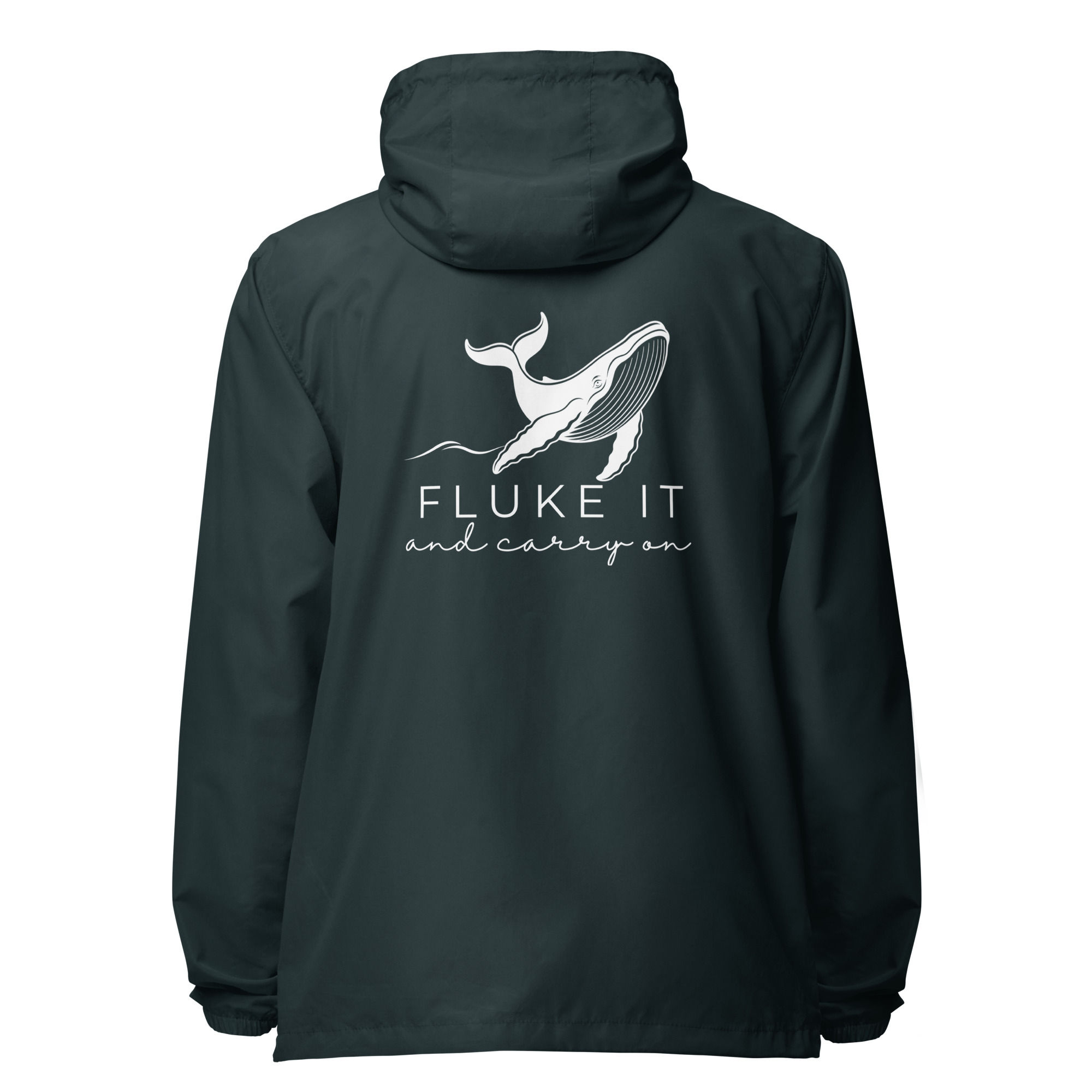 Adult Lightweight Fluke It Humpback Zip Up Windbreaker