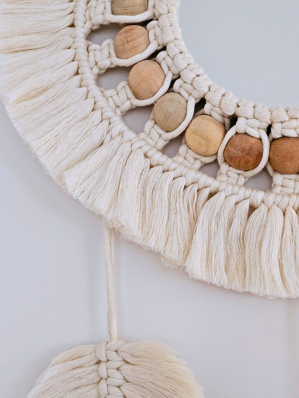 Thumbnail: Round Mirror Macrame Wall Hanging
