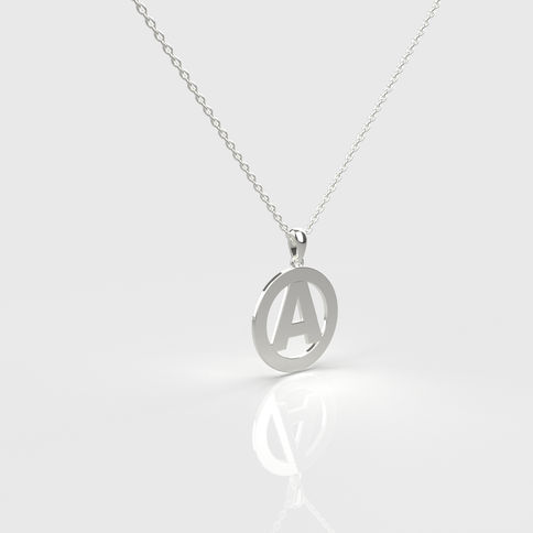 שרשרת אותיות מכסף טהור