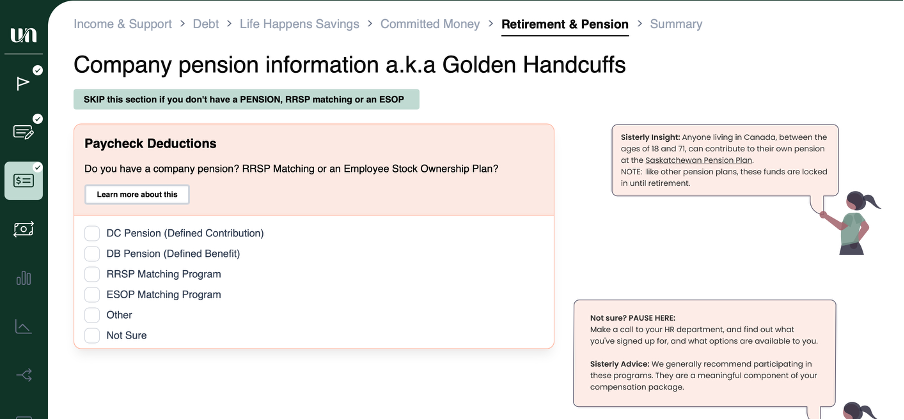 Ensure that all the relevant pension and matching programs are selected and input for both people.
