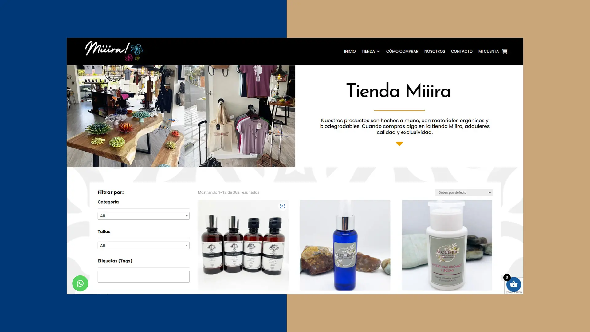 eCommerce website redesign and SEO strategy for Miiira! in Cuenca, Ecuador by Helicoid Studio