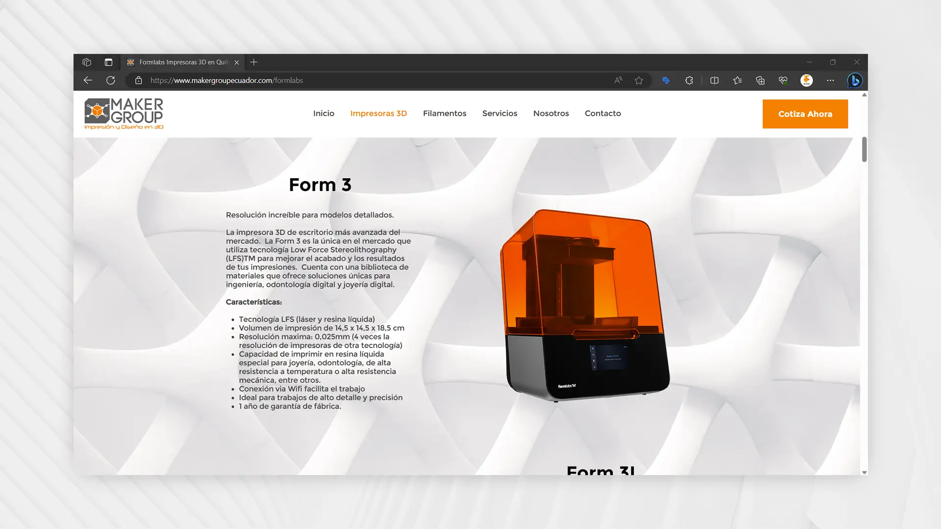 Website redesign for Maker Group Ecuador in Quito, Ecuador