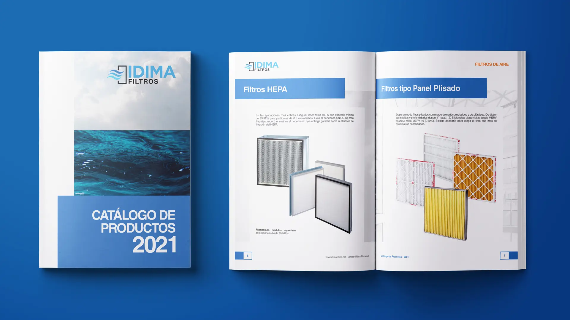 Printed product catalog design for IDIMA CIA. LTDA. in Quito, Ecuador