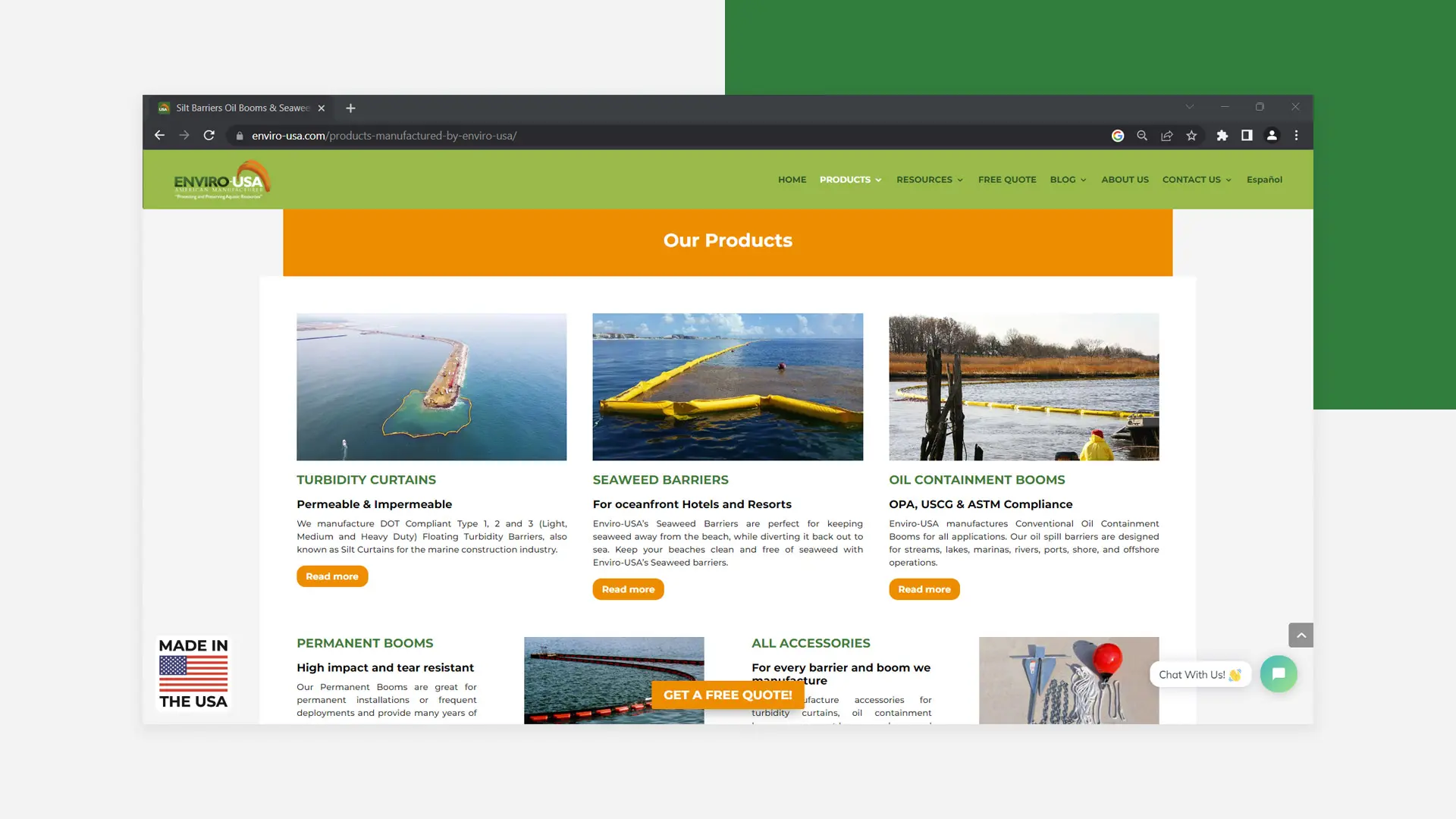 Responsive website design with DIVI in Wordpress for Enviro-USA in Florida, United States