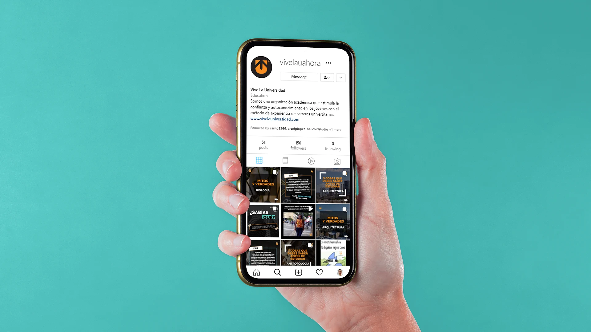 Social Media Strategy for Vive La Universidad in Quito, Ecuador by Helicoid Studio