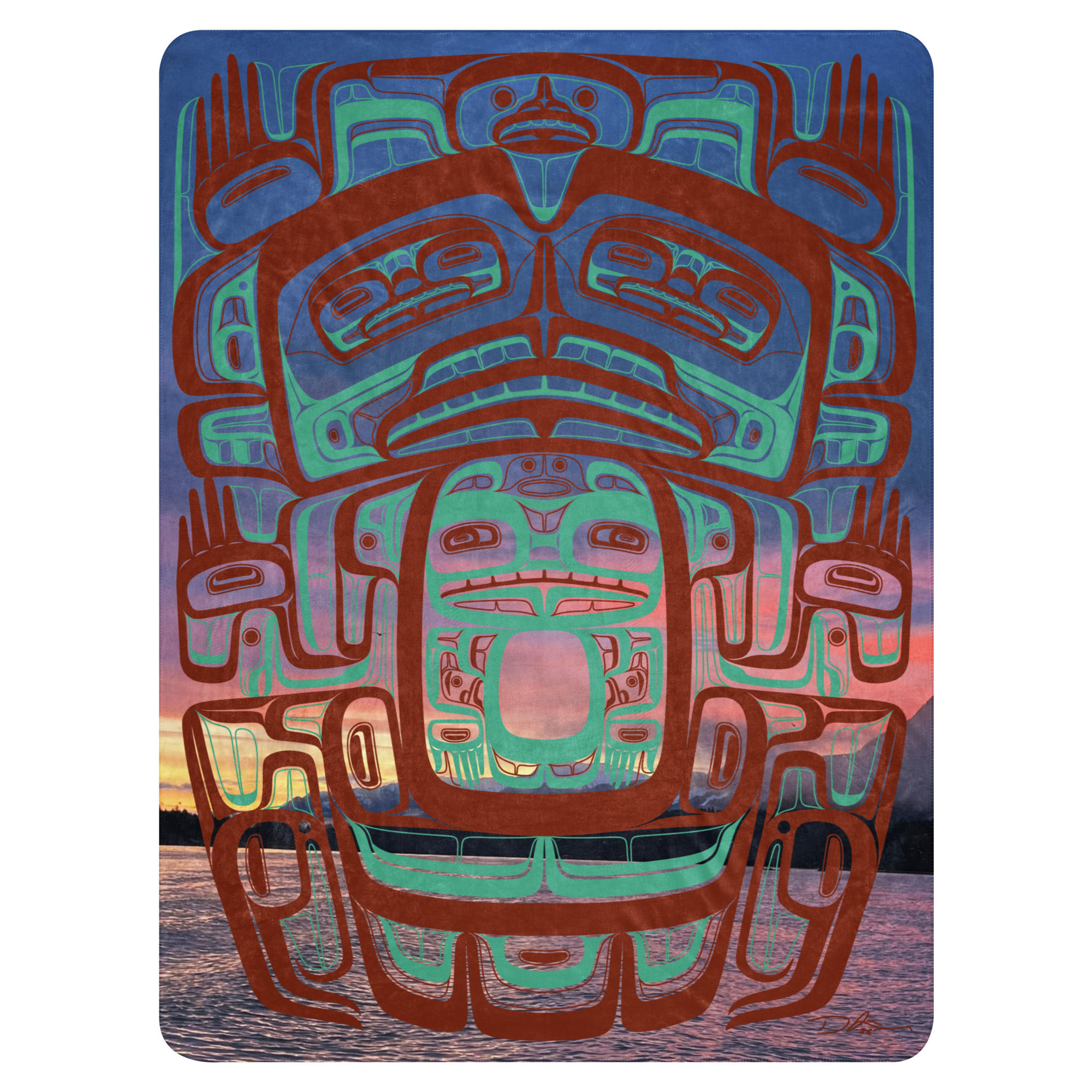 Spirit of the Water - Sherpa Lined Blanket