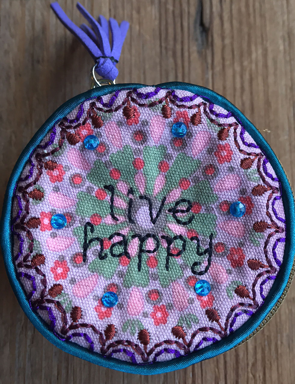Thumbnail: Live Happy Round Pouch 