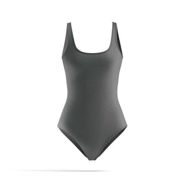 Beach Women Black Swimsuit - female sunbath swim bodysuit 3D Model