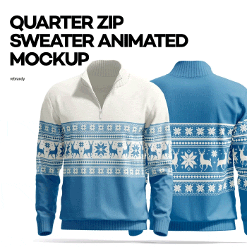 Quarter Zip Sweater Animated Mockup