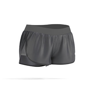 Black Women Shorts - fitness sport panties 3D Model