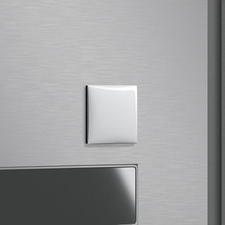 White Square Fridge Magnet - quadrate magnetic souvenir on refrigerator 3D Model