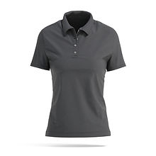 Black Women's Polo Shirt - sport female tshirt with collar 3D Model