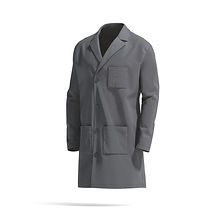 Black Doctors Lab Coat - medical scrub top 3D Model