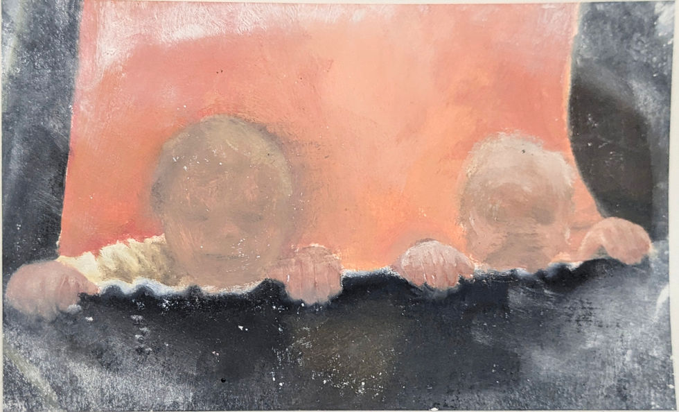 Oil painting The Twins