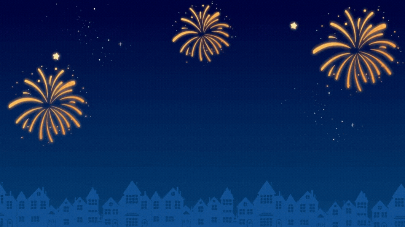 Blue Orange Illustrated New Year Fireworks Show Flyer (1366 x 768 px)-2.gif