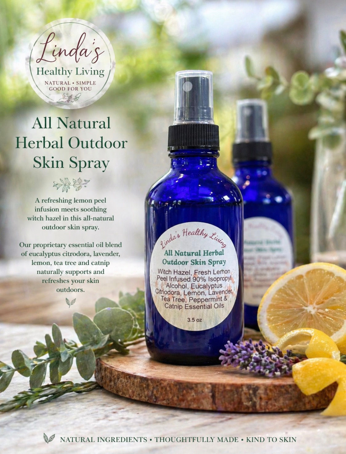 All Natural Herbal Out Door Skin Spray