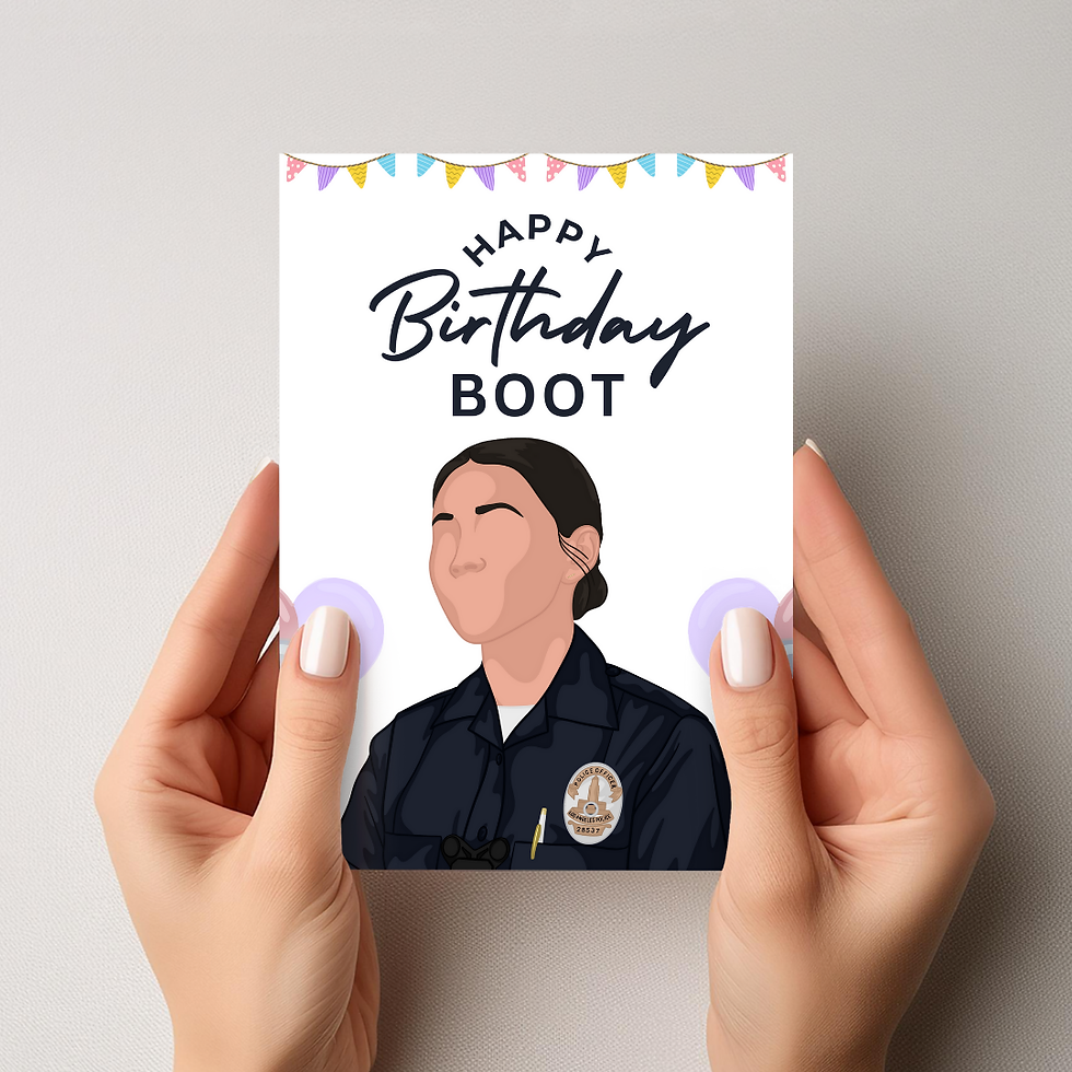 'Happy Birthday Boot' Printable Card