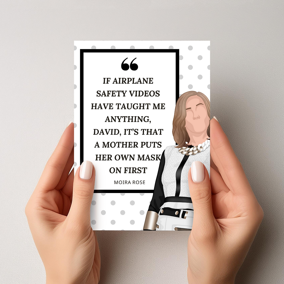 'A Mother Puts Her Own Mask On First' Printable Card