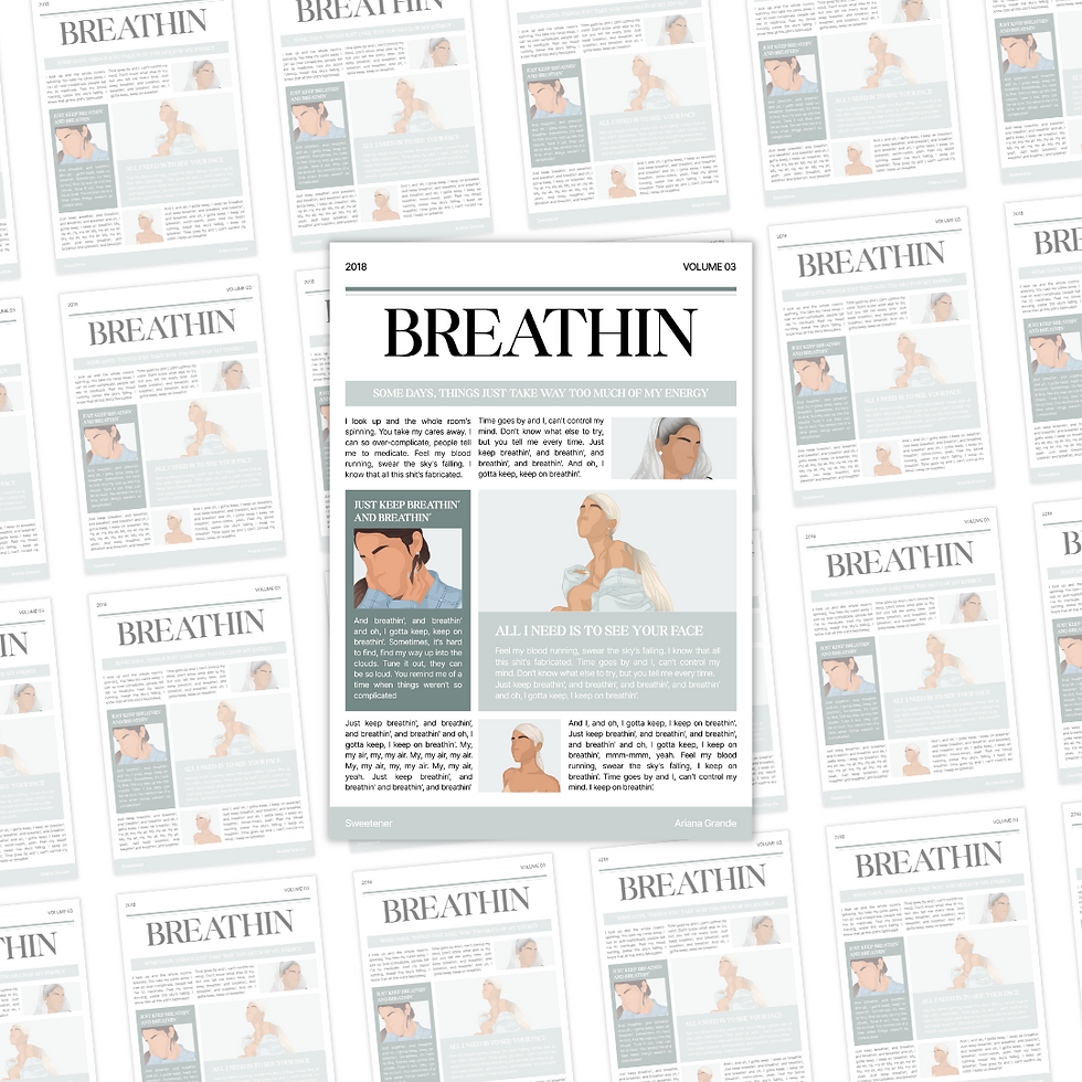 Breathin Lyrics Digital Poster