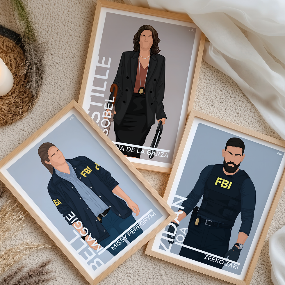 Thumbnail: FBI Character Profile Prints Mockup