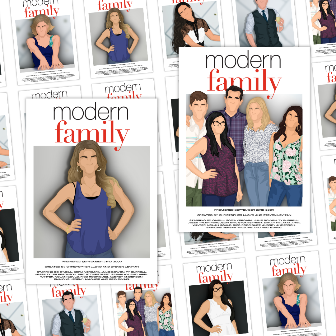 Modern Family Minimalist Digital Poster Pack