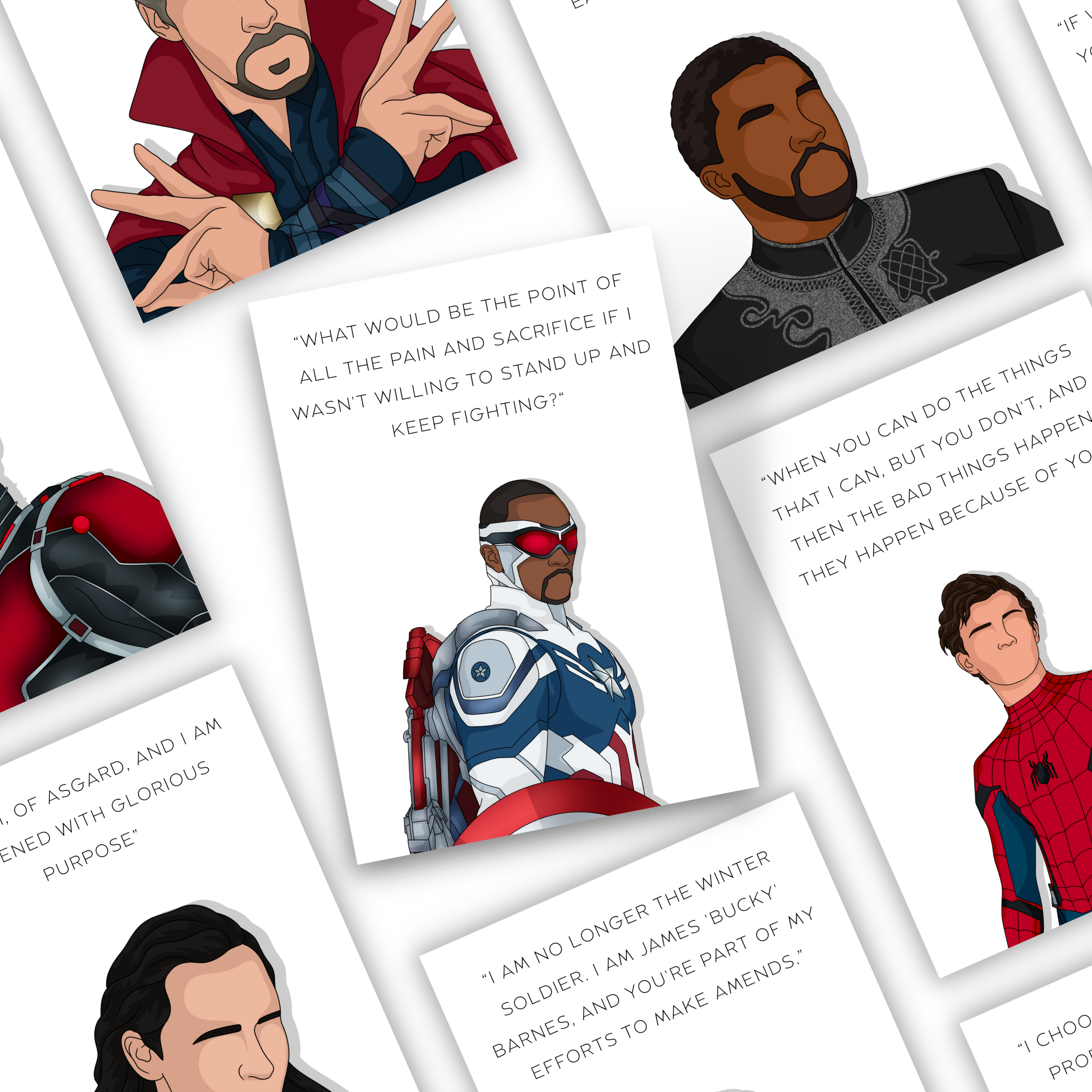 Men of the MCU Quotes Digital Poster Pack