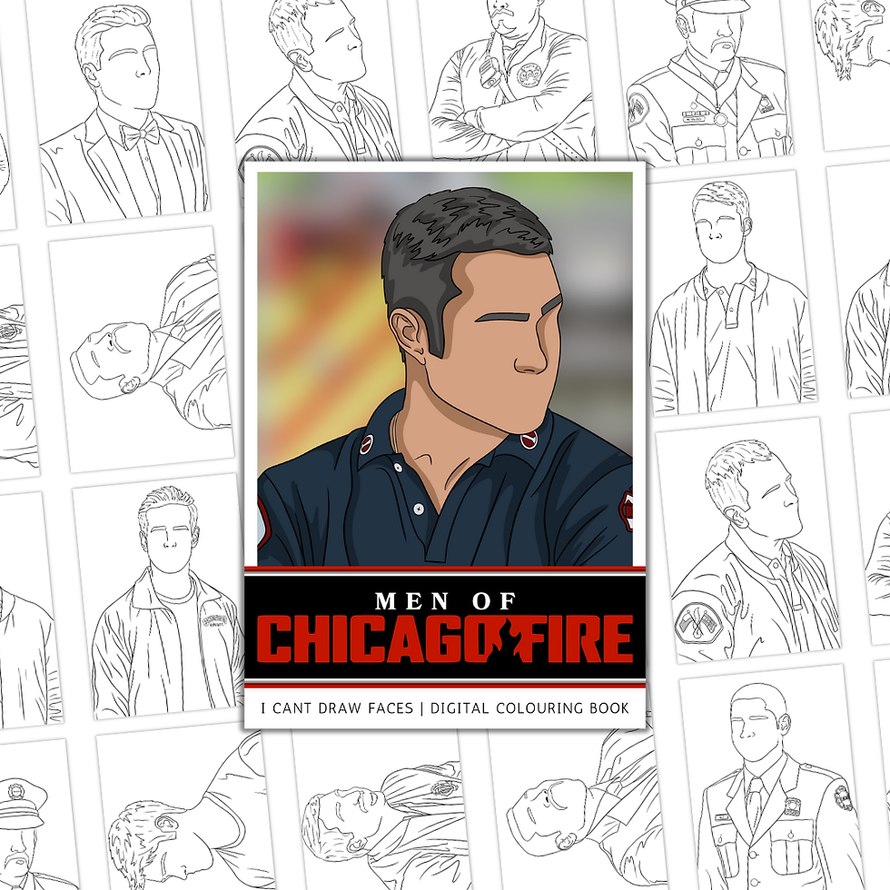 Men of Chicago Fire Digital Colouring Book