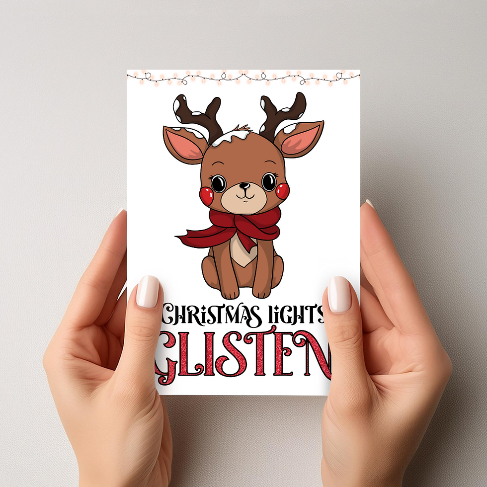 'Christmas Lights Glisten' Printable Card