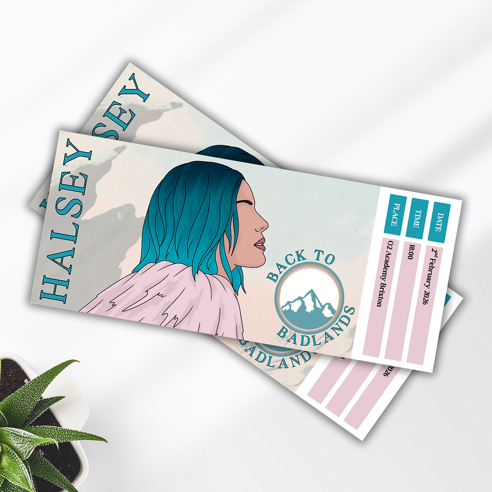 Back To Badlands Concert Ticket Canva Template