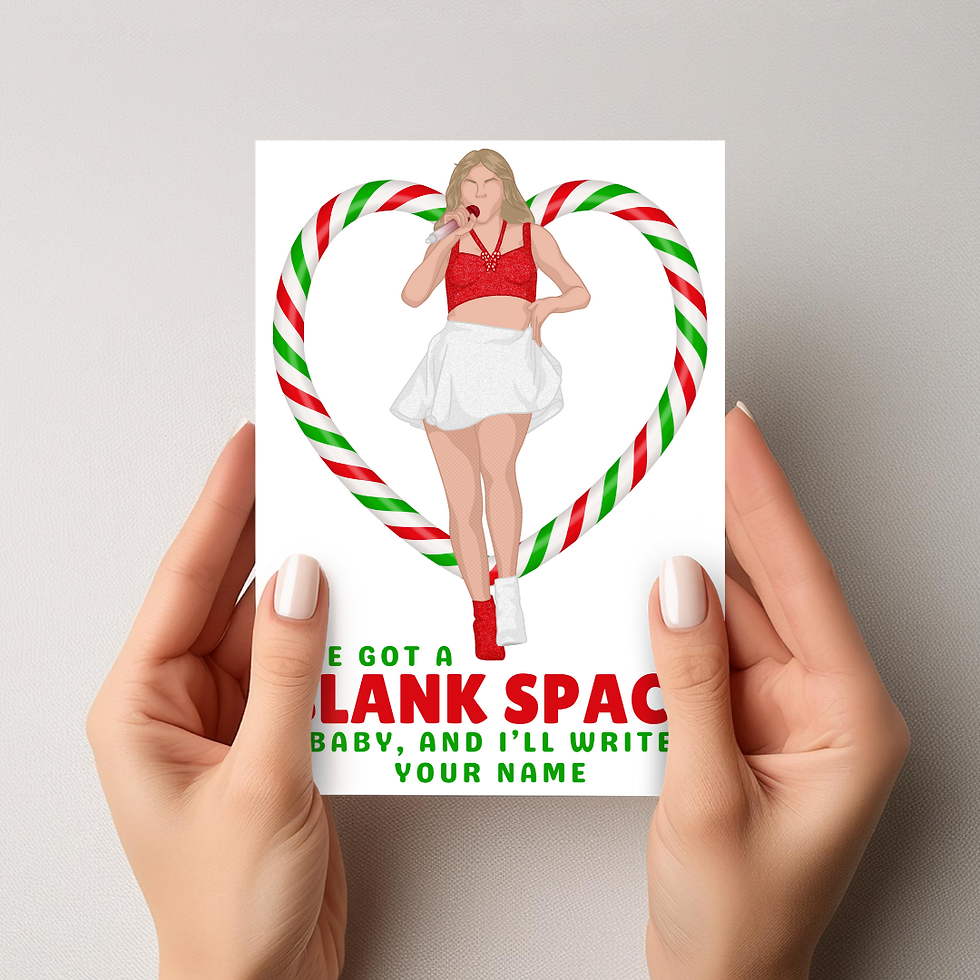 'A Blank Space Christmas' Printable Card