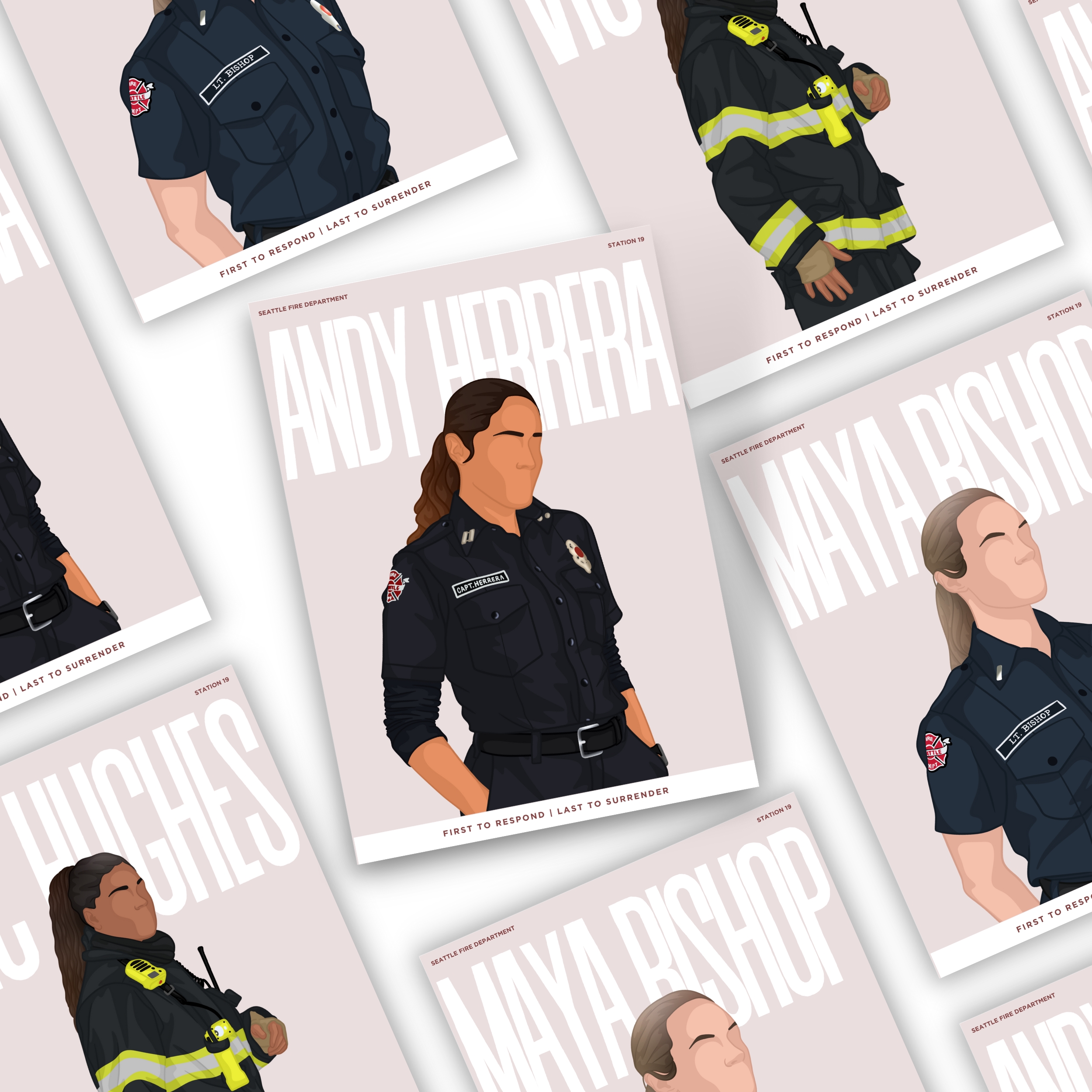 Station 19 Female Characters Digital Poster Pack