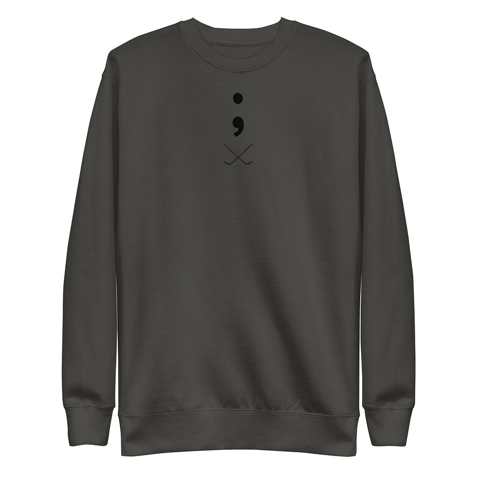 Hockey Semi-Colon Crew Neck