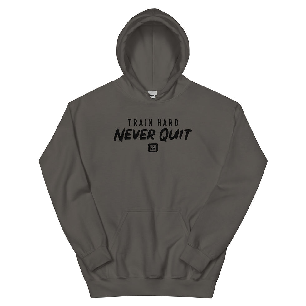 Thumbnail: Train Hard. Never Quit Hoodie