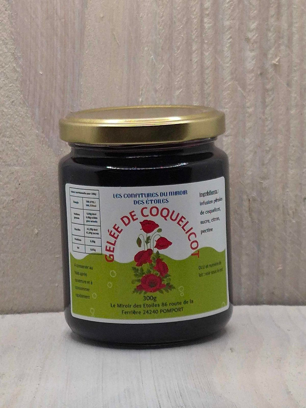 pot de gelée de coquelicot 300g