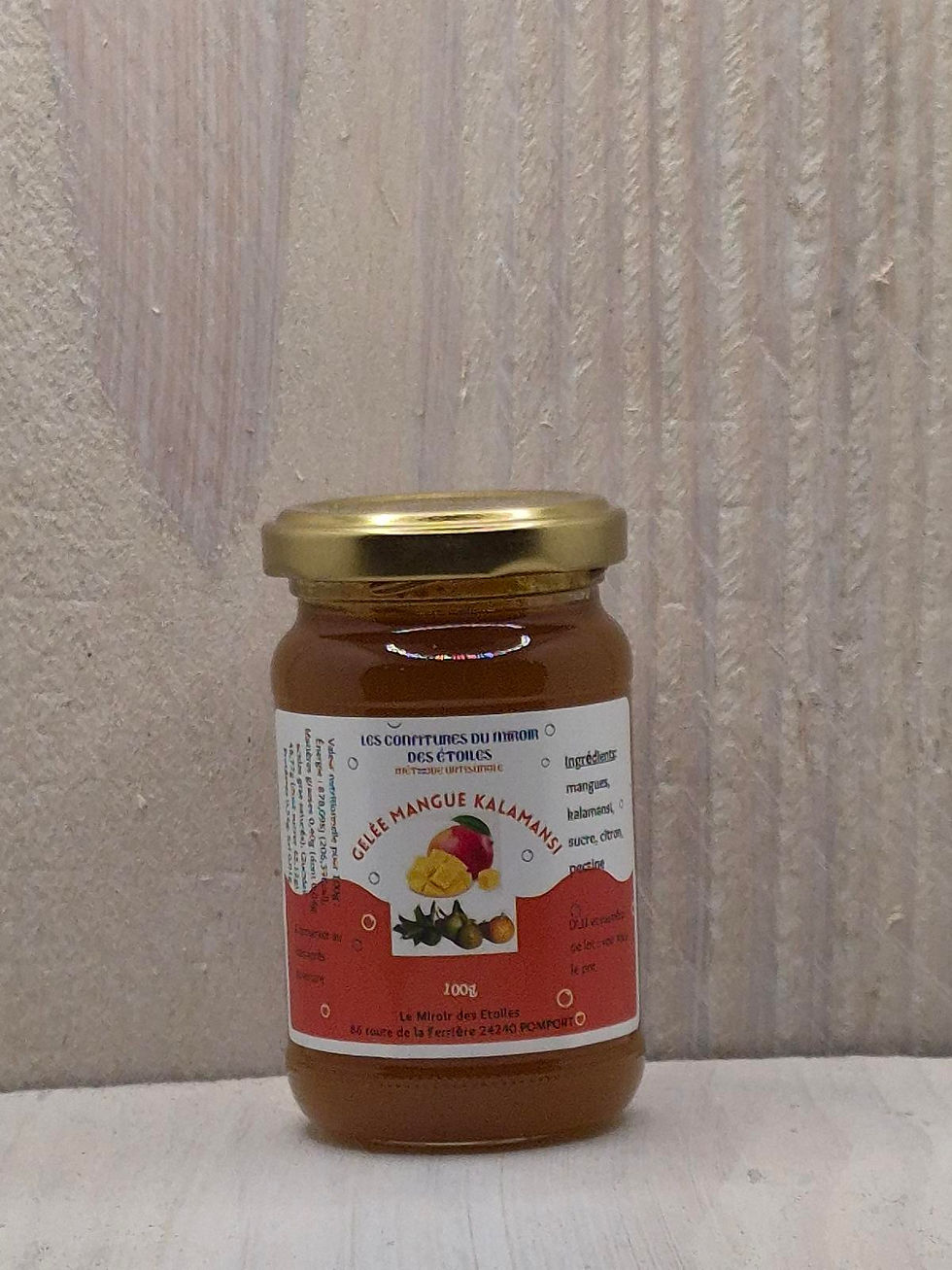 pot de gelée mangue kalamansi 100g