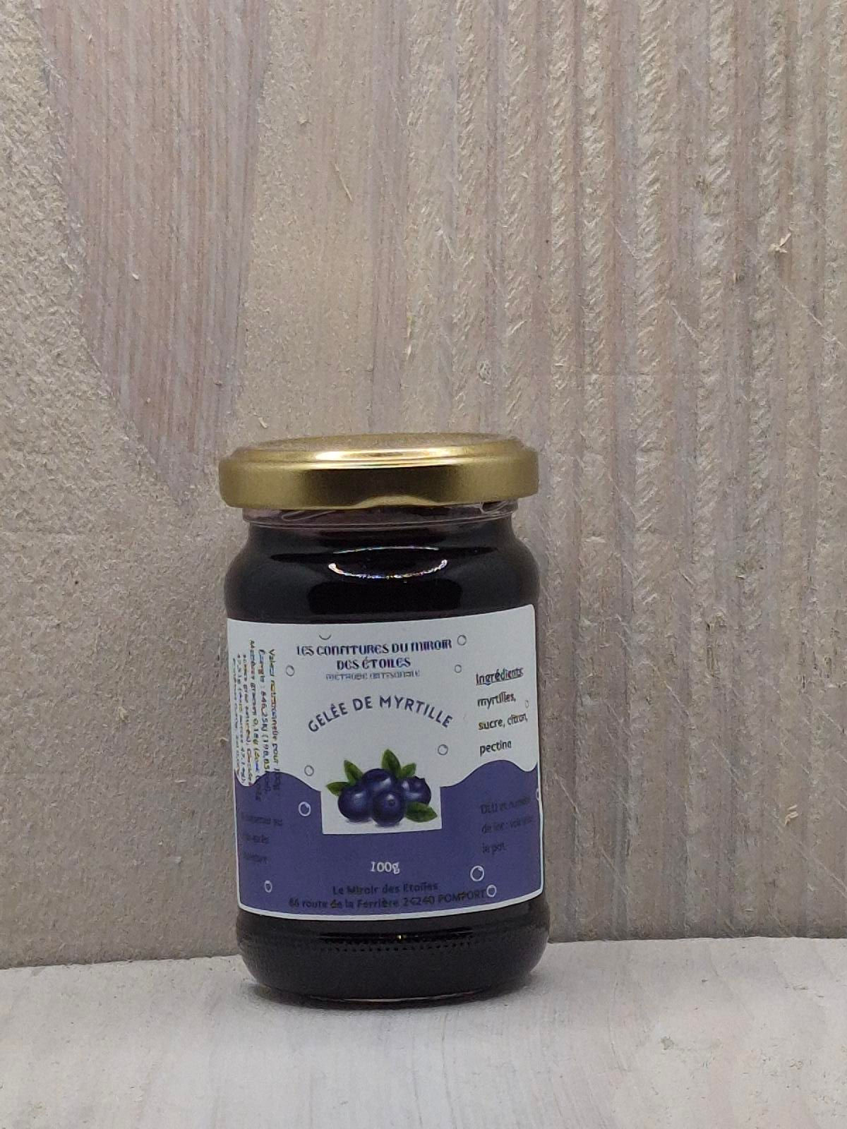 pot de gelée de myrtille 100g