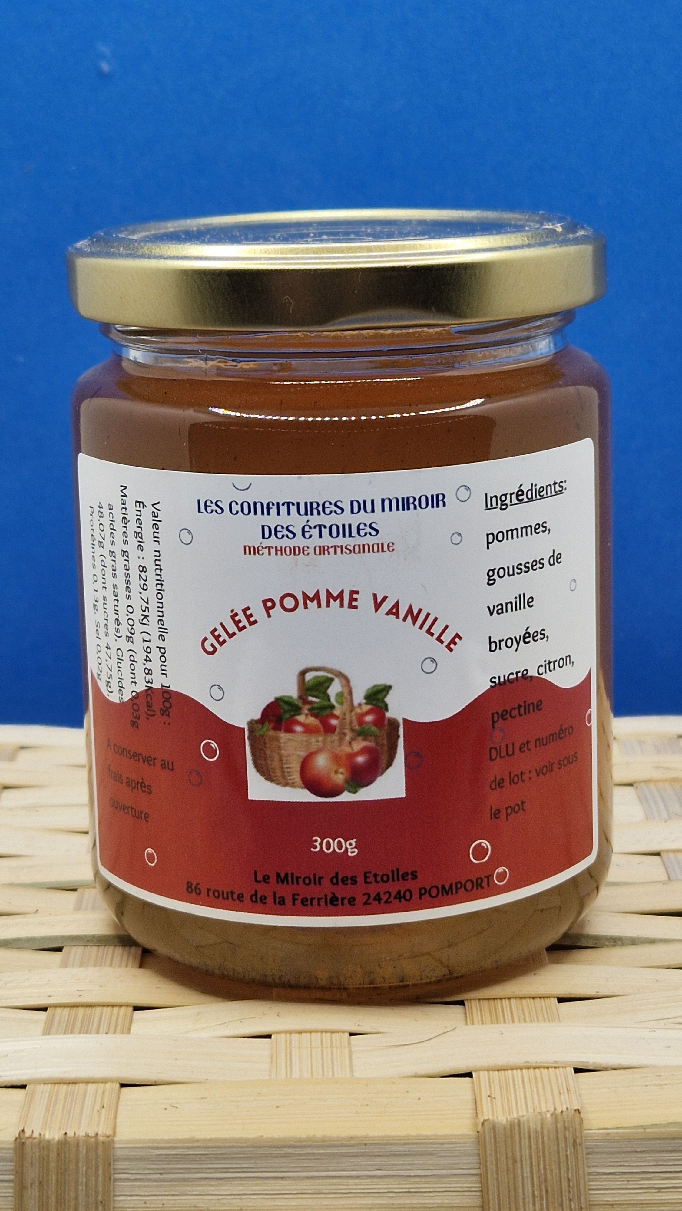 Pot de gelée de pomme en 300g