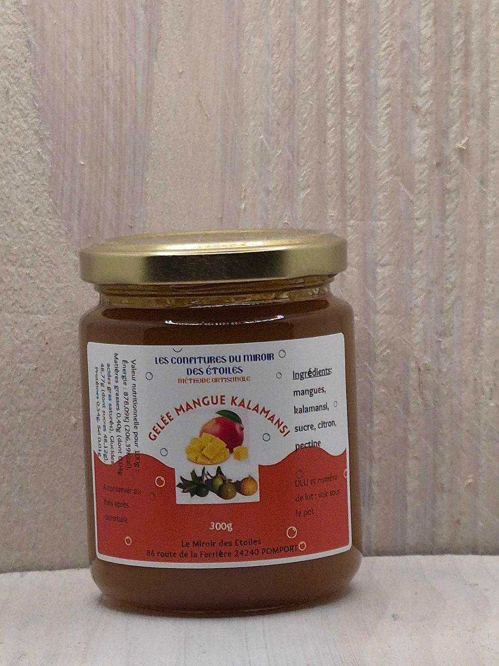 pot de gelée mangue kalamansi 300g