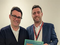 Andy Burnha, - Mayor of Manchester Metrolink and Managing Director of KAD Damien Chabas