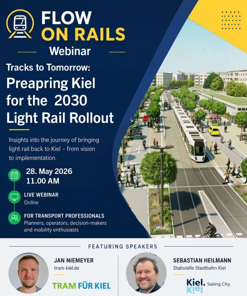 UKTram recently attended the online webinar Flow on Rails: Preparing Kiel for the 2030 Light Rail Rollout, which explored how the German city is working towards reintroducing light rail after more than four decades without a tram system.